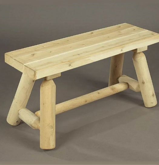 Small Straight Log Bench - 90cm